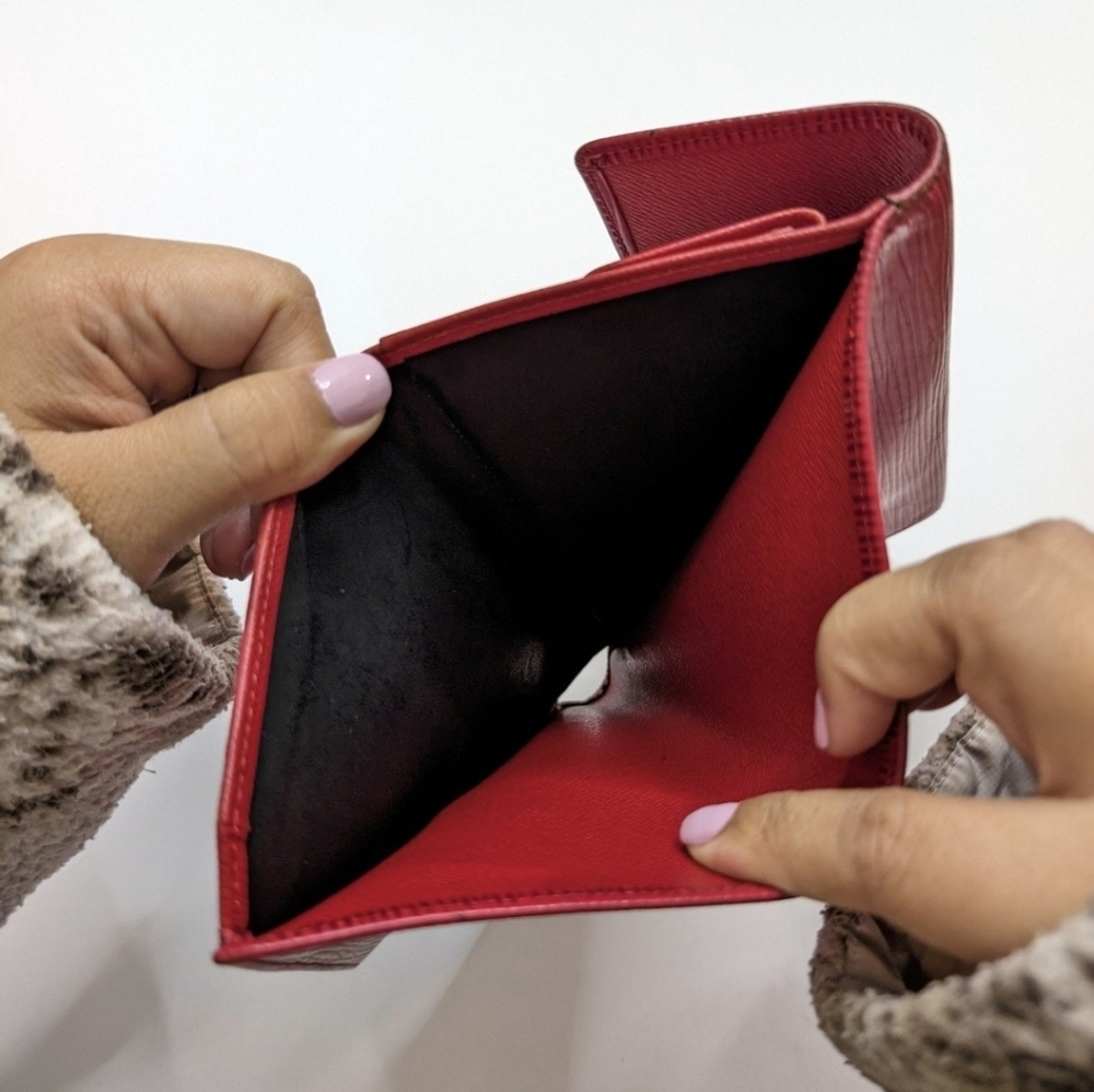 FINAL OFFER❣️Louis Vuitton❣️Authentic Red Epi CroSS-Wallet 🌟 SPO022 FRANCE 2002 - Picture 12 of 15